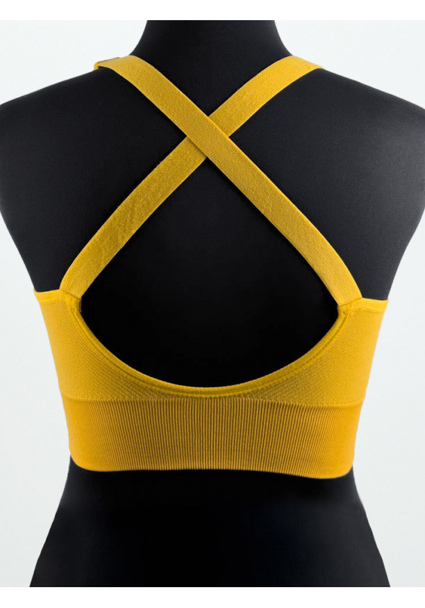 BACK CROSS YELLOW SPORTS BRA